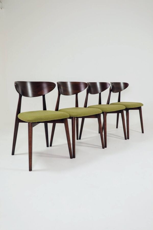 Chaises de salle à manger lot de 4 scandinave design vert tissu