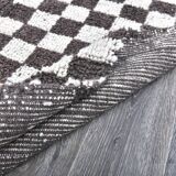 4x7 Checkered Handmade Wool Rug 137x214Cm SK 241436