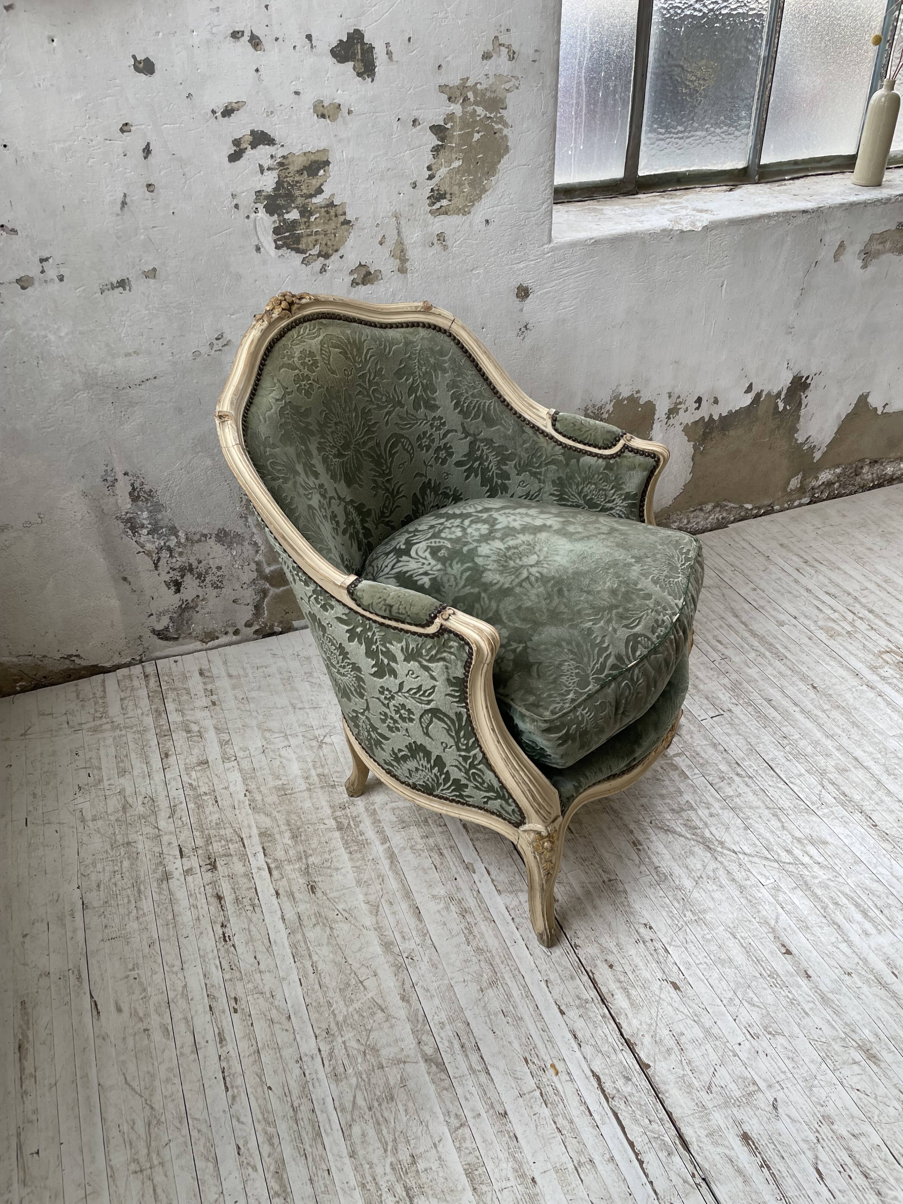 Louis XV shepherdess armchair