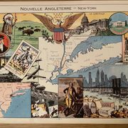 Old map poster on New York from 1948 - JP Pinchon