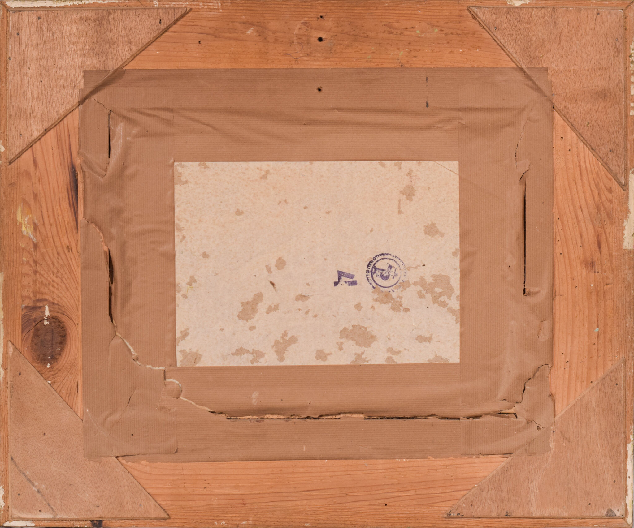 Impressionist oil of villa and palm trees