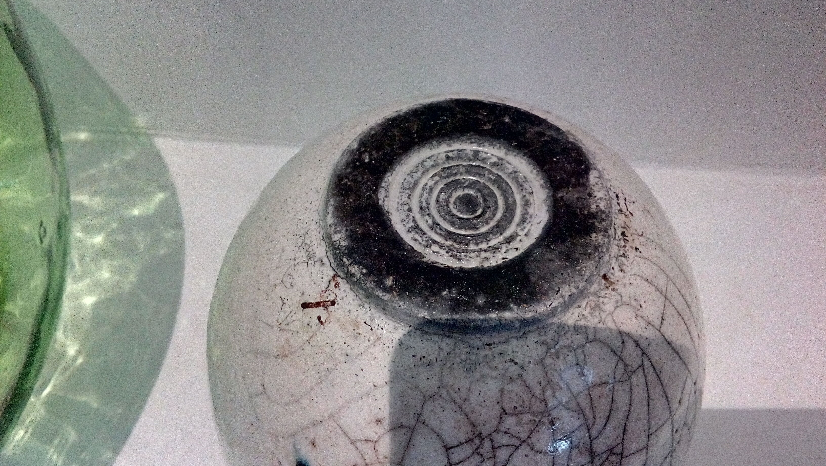 Raku ball vase
