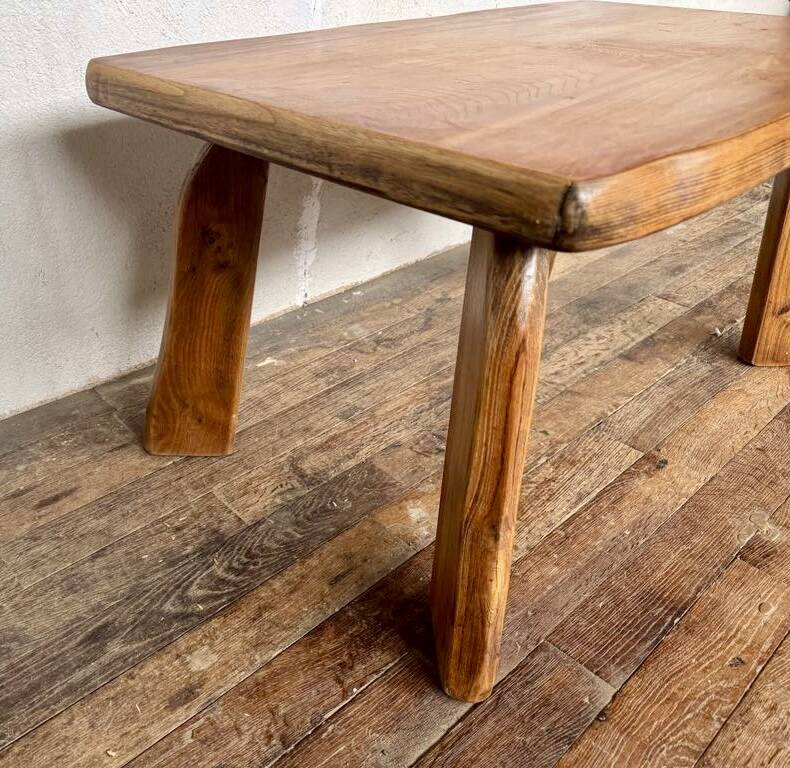Vintage modernist elm coffee table