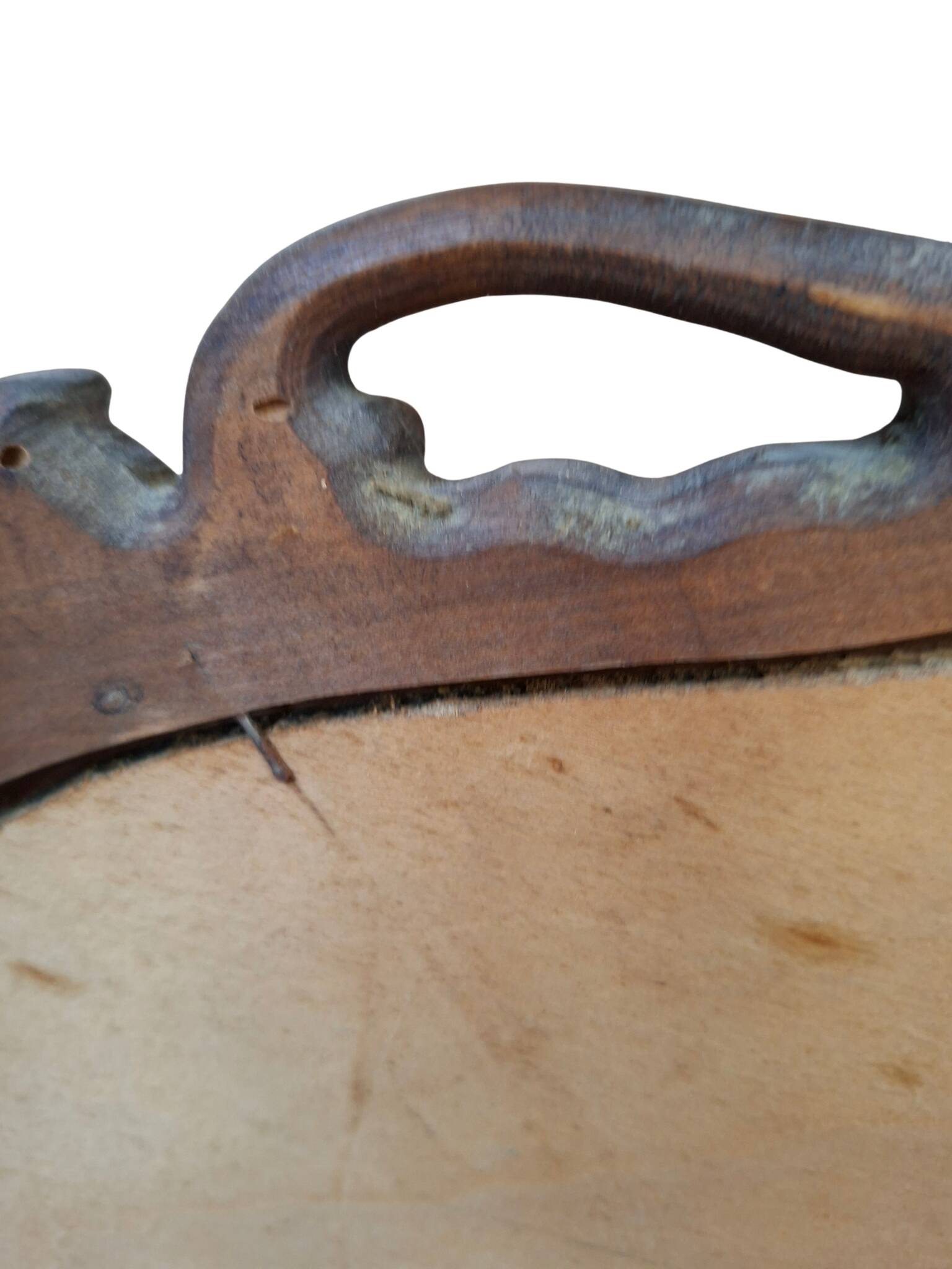 Specchio Antico Originale 1870 In Noce Massello Intagliato Stile Rococò