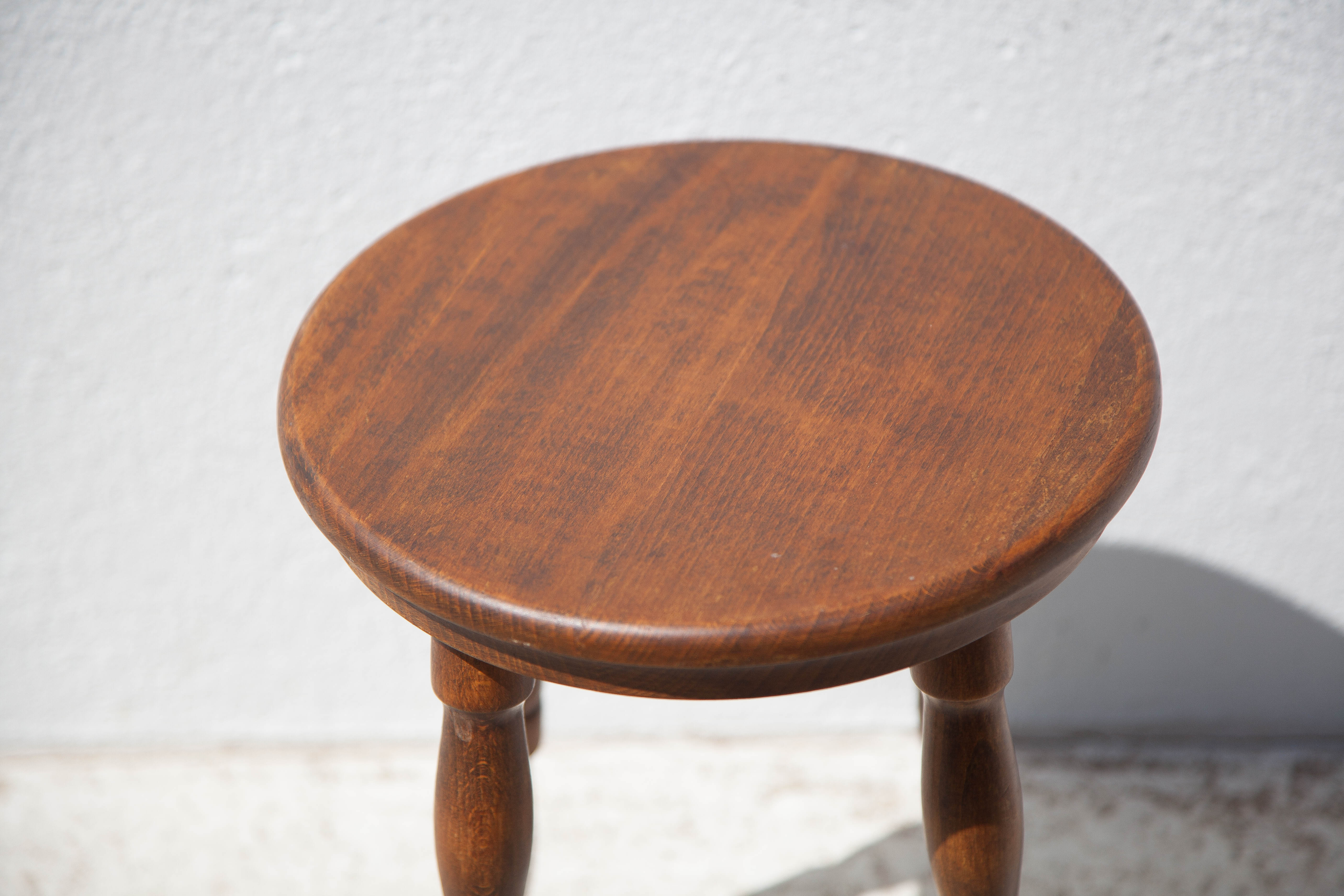 Vintage stool, wooden stool, side stool, plant holder