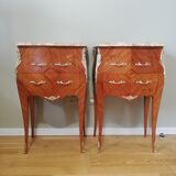 Pair of bedside tables in the form of a Louis XV style tomb