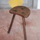 Tripod stool, wooden stool, milking stool, antique stool