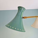 Articulated Diabolo chandelier, Italian design, 1950s-60s