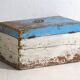 Small antique painted pine chest – Poland, around 1930
