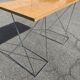 Office chrome trestles and magnifying glass tray