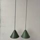 Enamelled sheet metal cone pendants