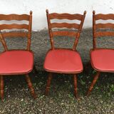 Bistro chairs vintage Scandinavian brasserie colorful galette - 1950 1960