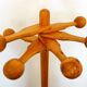 Satellite coat rack, 6 ball hooks on pivot, made of wood (pine)