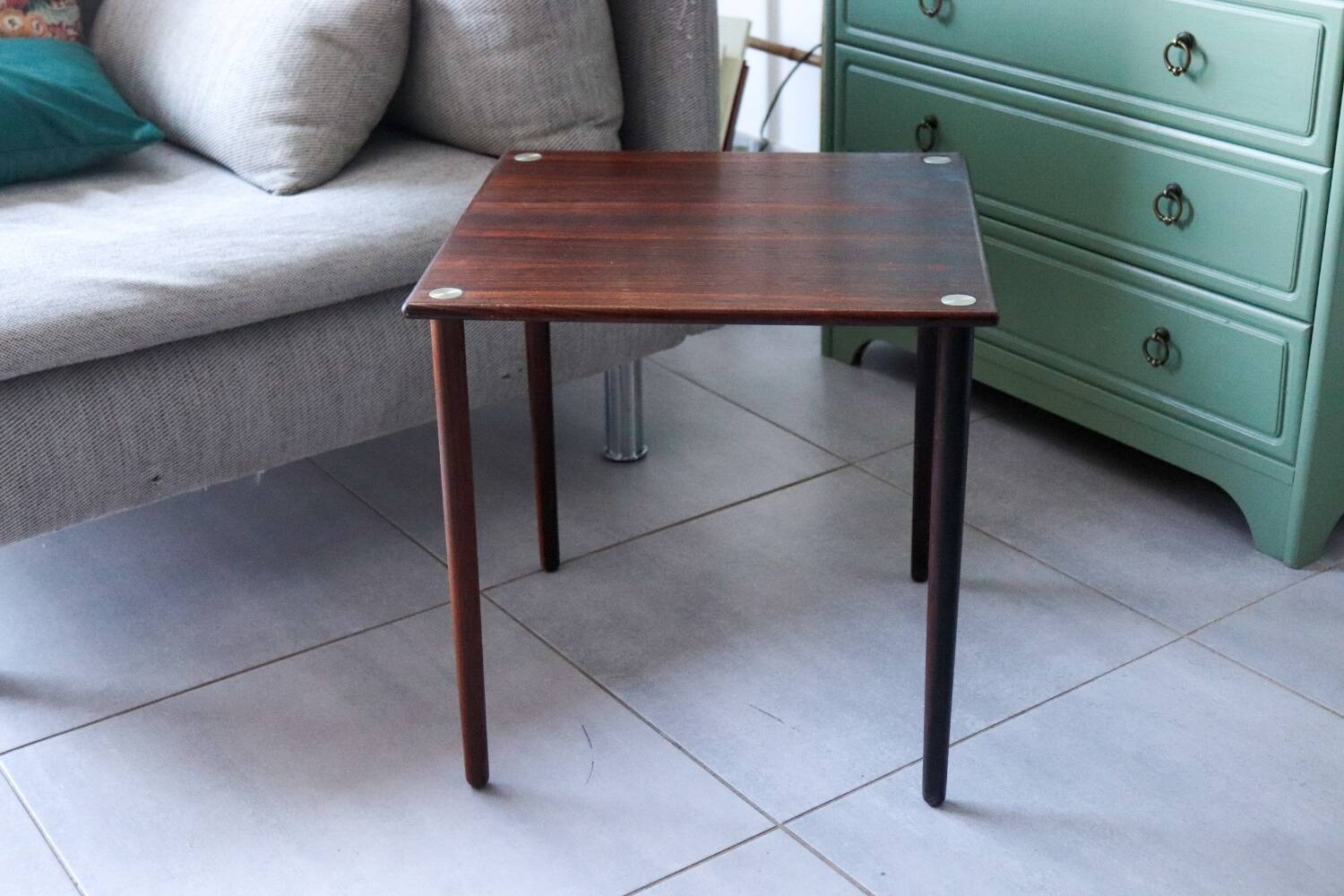 Small Scandinavian side table in rosewood by Georg Petersen