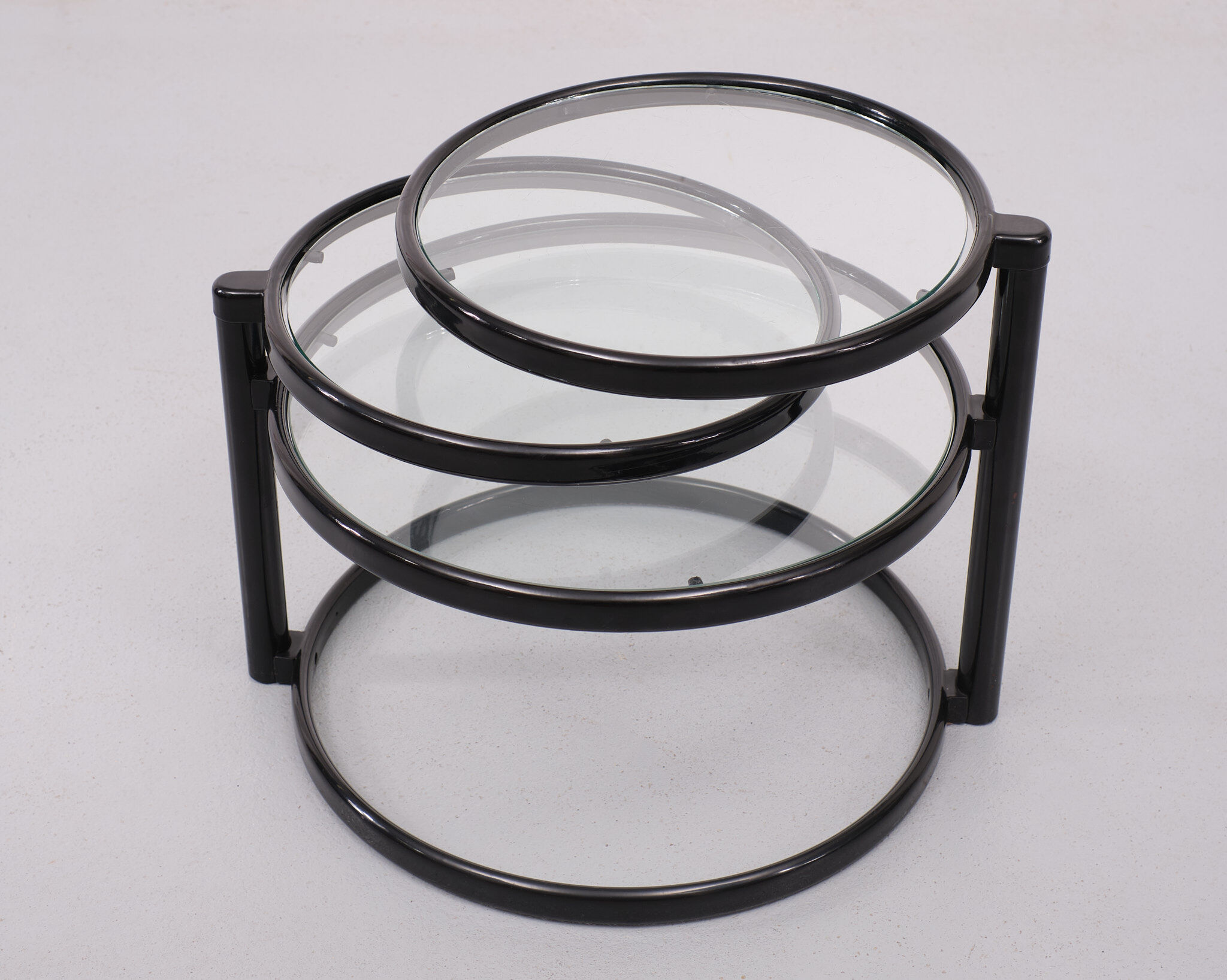 Black swivel coffee table