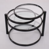 Black swivel coffee table