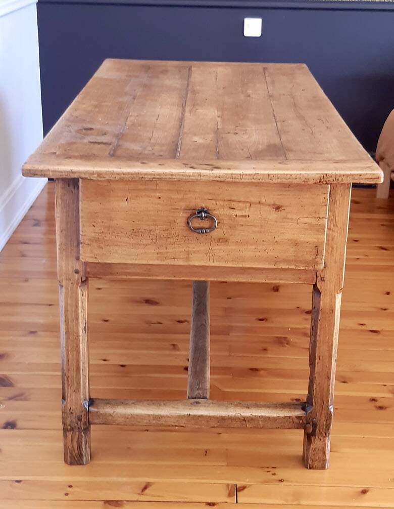 Table de ferme ancienne en bois de hêtre XIXème