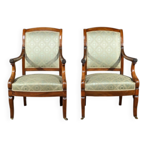 Paire de fauteuils à