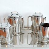 Sheratonn Italy- Magnificent and rare Italian tea and coffee service in silver plated metal