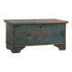Antique turquoise green patinated chest (1935) #10