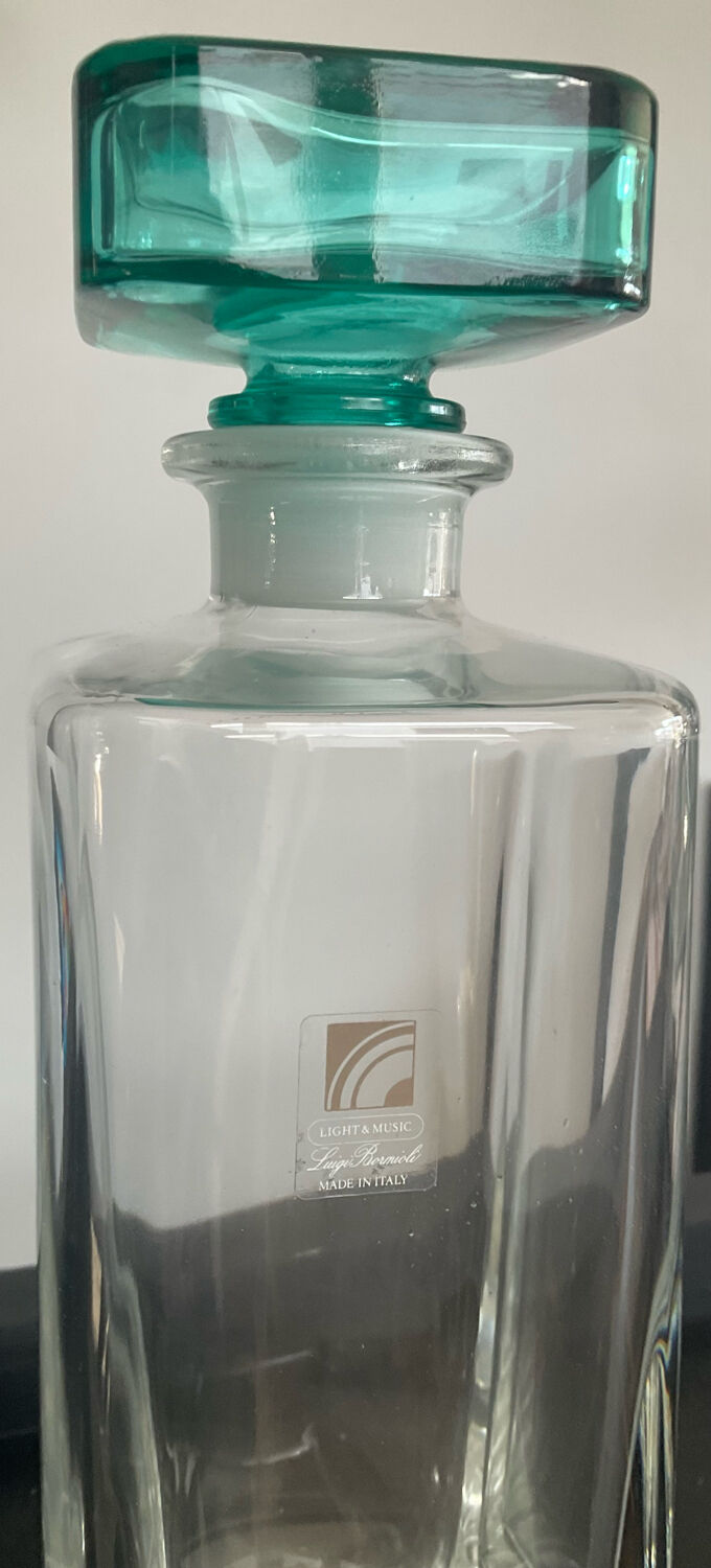 Vintage whisky decanter and Luigi Bormioli Italy glasses
