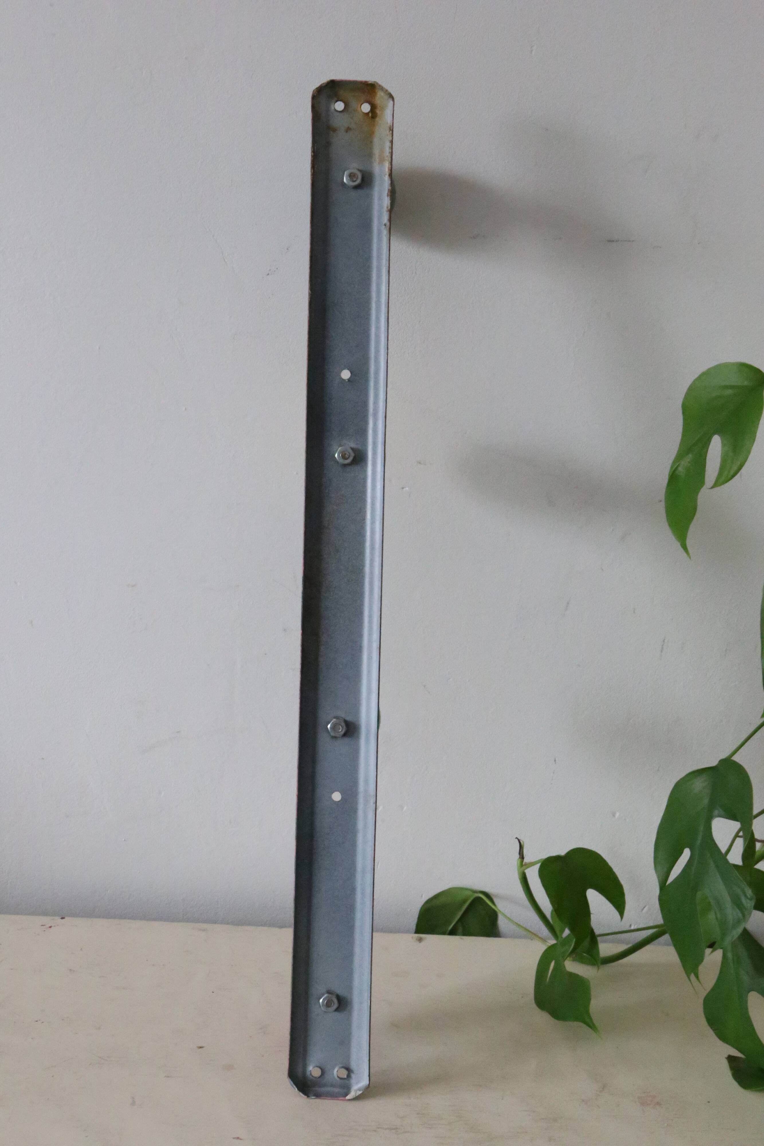 Wall-mounted coat rack, metal and colored wooden hook, 1960