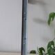 Wall-mounted coat rack, metal and colored wooden hook, 1960