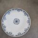 Old footed bowl Sarreguemines Mignon blue faience vintage
