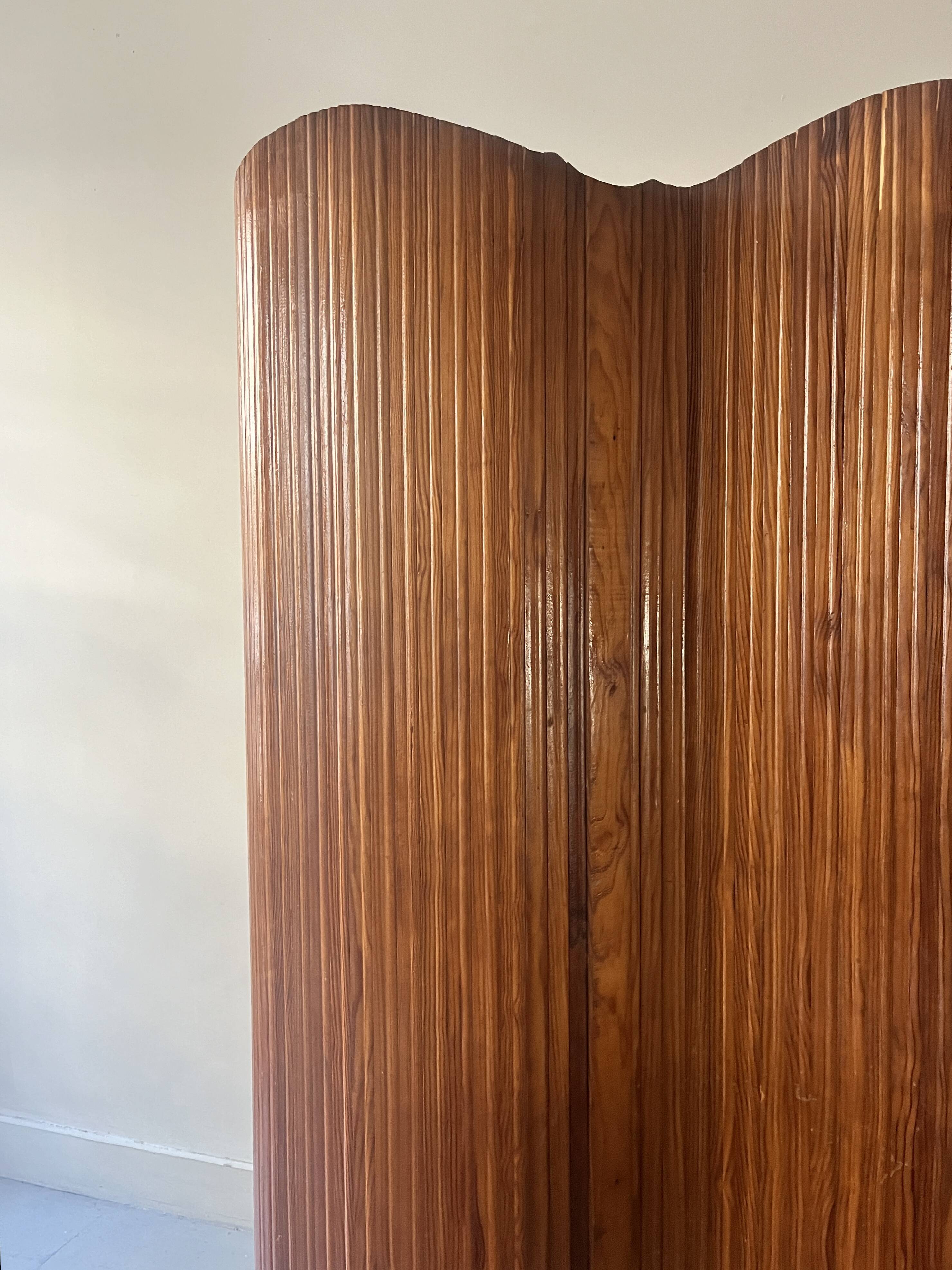 Wooden designer screen - Baumann by SNSA - circa 1950