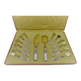 Silver ice cream set Minerve 14 pieces