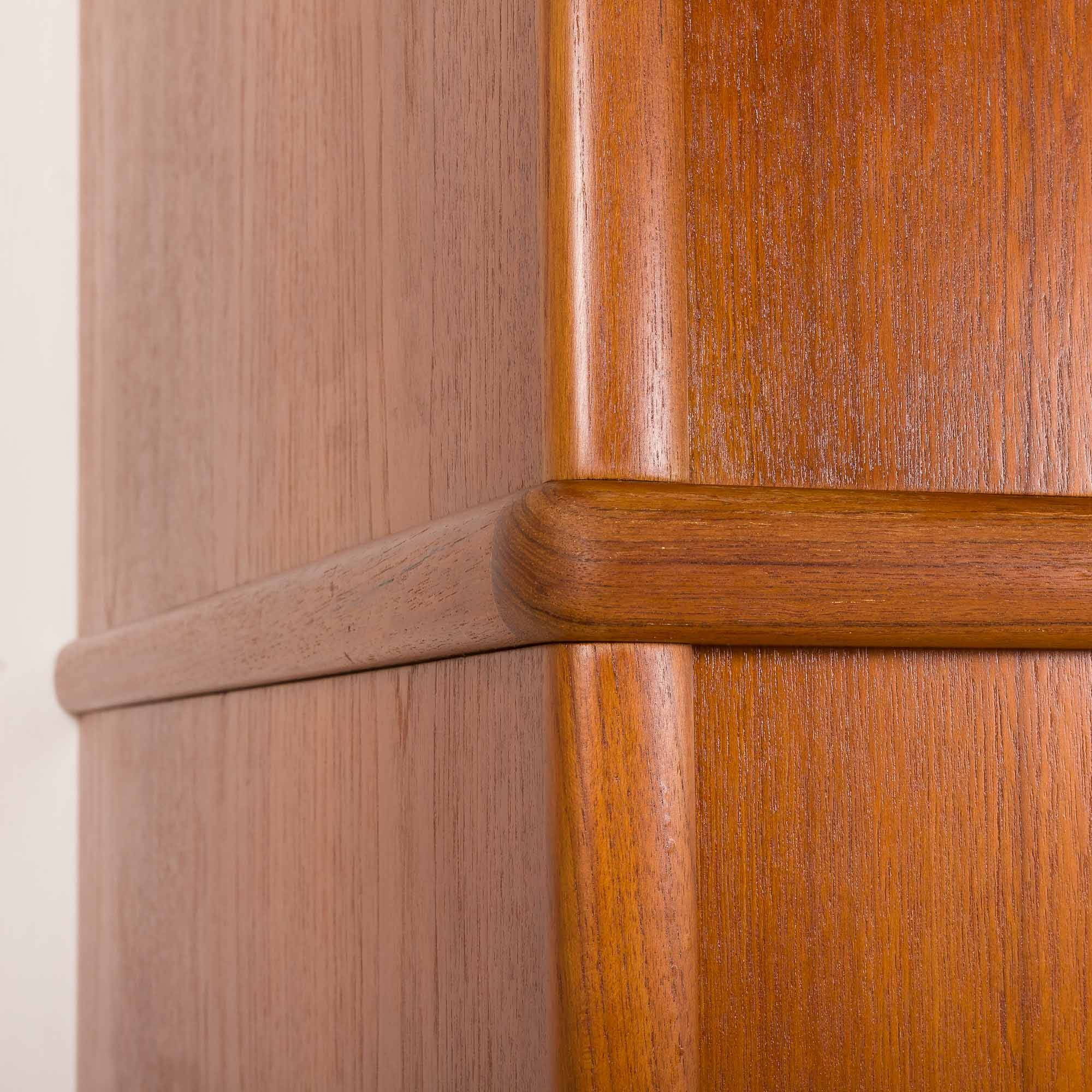 Omann Jun Extra large mid century teak wardrobe, Denmark, 1970s