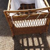 Lit corbeille  enfant rotin