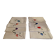 8 serviettes de table brodées fleurs coton métis 40 x 38