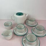 Service blanc et vert vintage