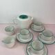 Vintage white and green service