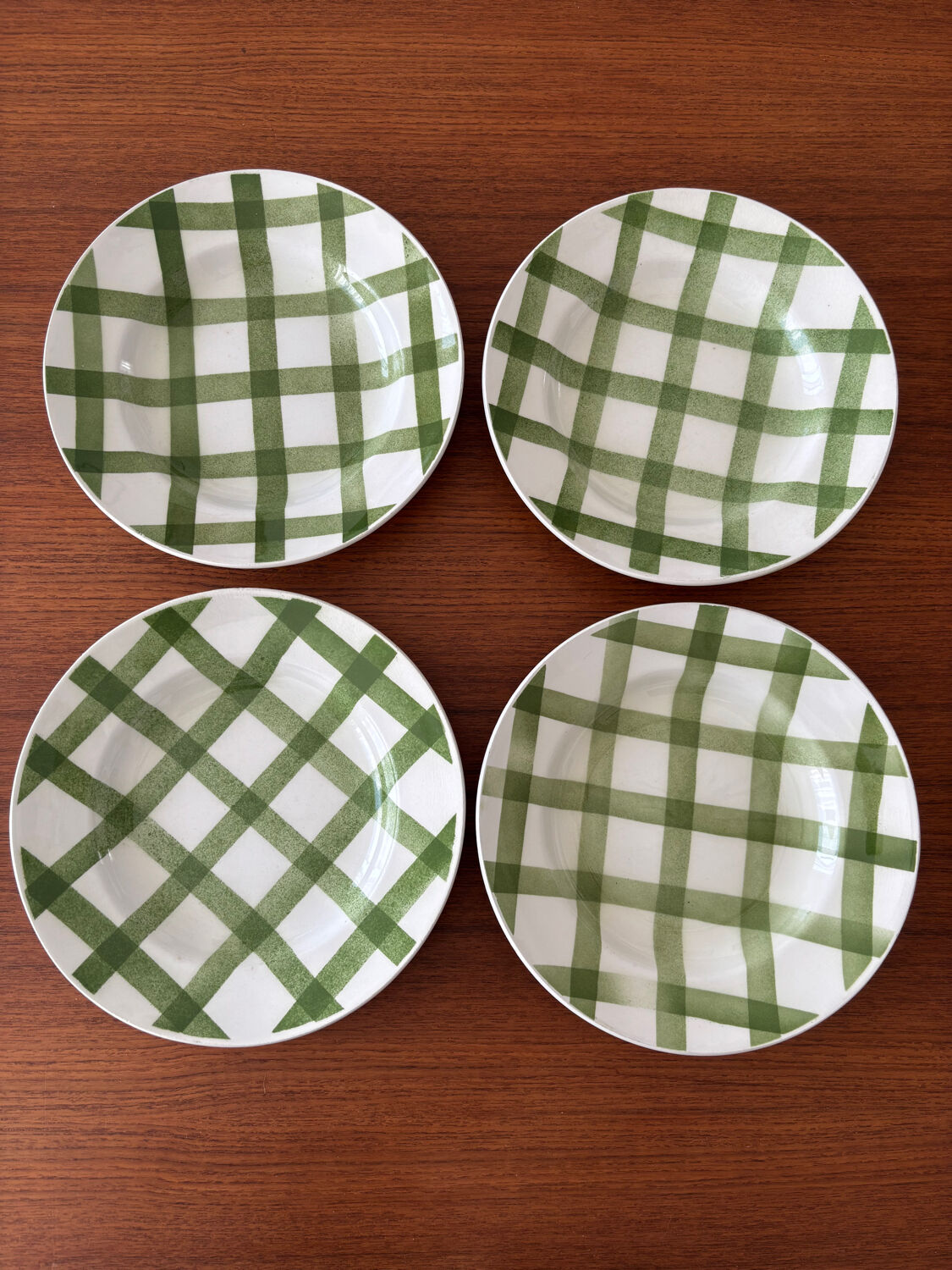 Set of 4 deep plates Moulin des Loups model Tablecloth