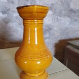 Mustard yellow amphora style decanter