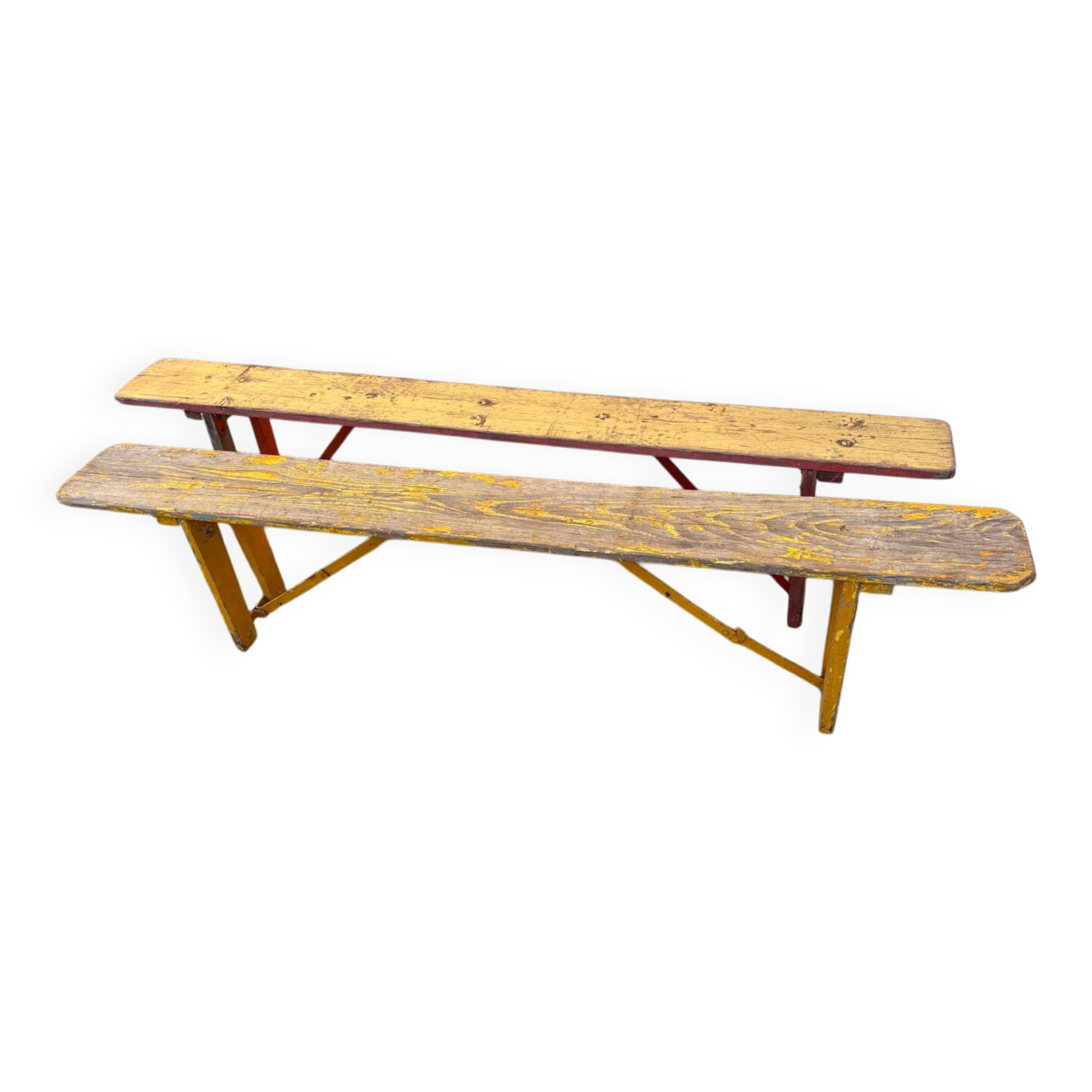 Folding beer garden benches