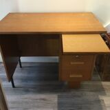wood and metal desk from the 1960s in modernist style