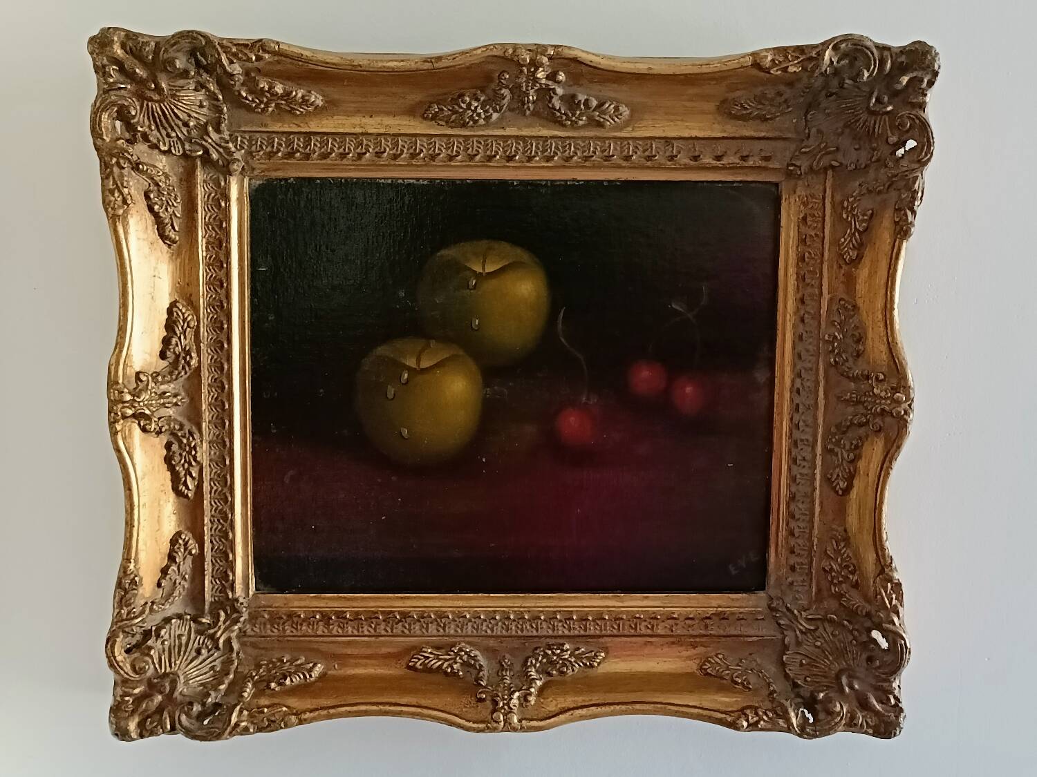 Peinture anglaise, nature morte, fruits