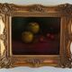 Peinture anglaise, nature morte, fruits