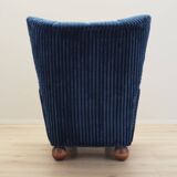 Navy blue armchair, Scandinavian design, production: Denmark
