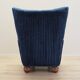 Fauteuil en tissu bleu marine, Danemark