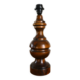 Lampe en bois tourné vintage 60s