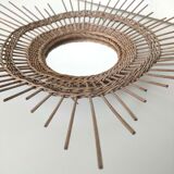 Rattan sun mirror 44cm