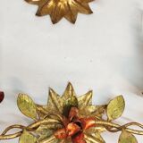 Golden forging sconces. Spain 1940s.