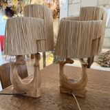 Grandjean Jourdan Vallauris pair of foot lamps 1960