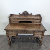 Louis XIII style oak desk