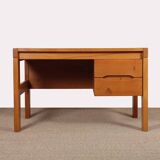 Vintage elm desk produced by Maison Regain, 1980