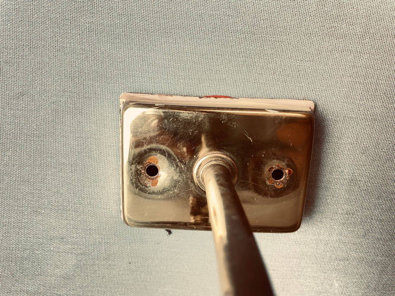 Industrial style aged brass wall art picture light